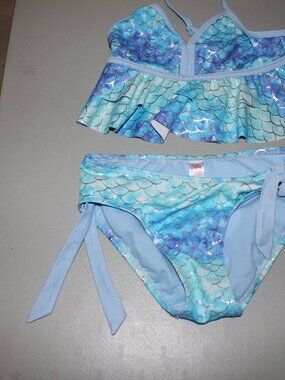 Blue Mermaide 2  Pcs Justiuce Bikini Swimsuit Size 8